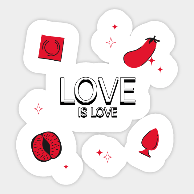 LOVE IS LOVE Sticker by nikovega21